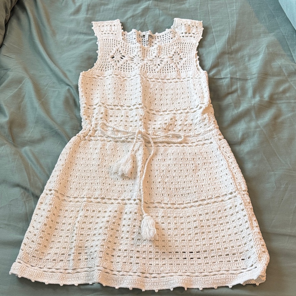 Joie White Crochet Dress